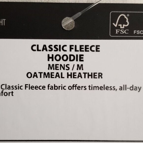 NWT DSG Classic Fleece Hoodie Mens Oatmeal Heather Beige CHOOSE SIZE - Picture 5 of 10